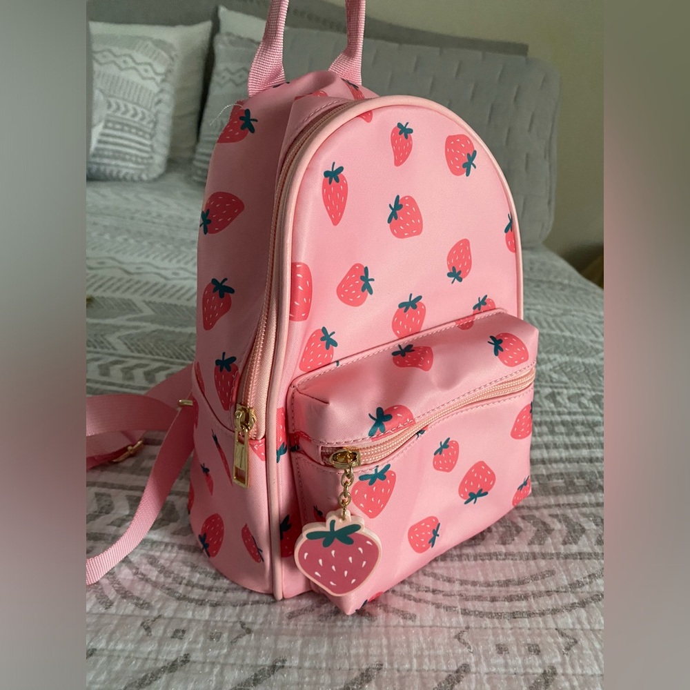 Brand New Pink Strawberry Mini Backpack💕